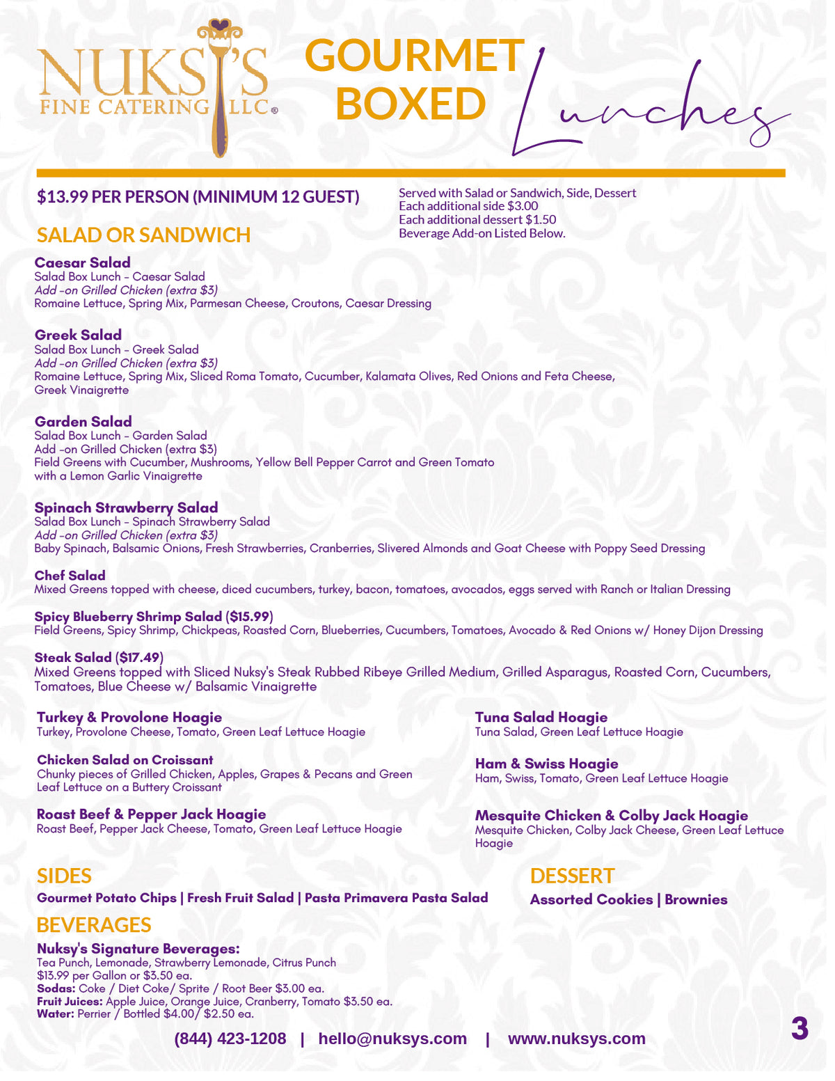 Nuksys Menu Page 3